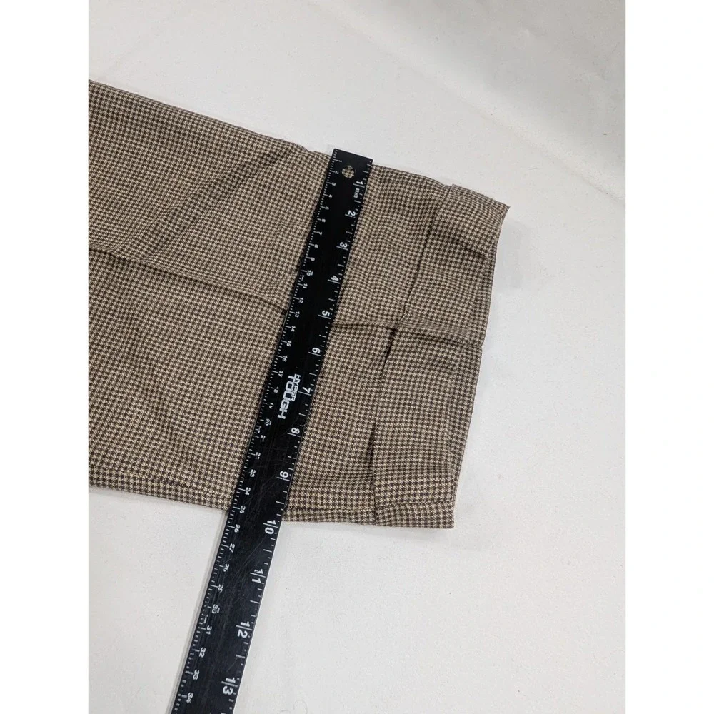 Harold Powell‎ 36x30 100% Wool  Trousers Pleated Cuffed Micro Houndstooth Exc!!!